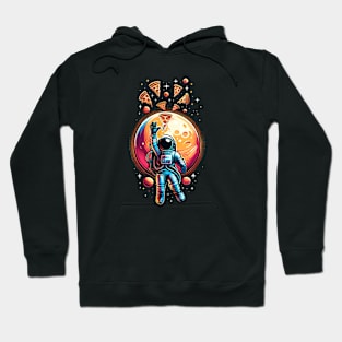 Astronaut in Space with Pizza, Love Eating Pizza Hoodie